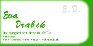 eva drabik business card